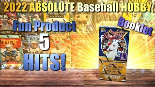 2022 Absolute Baseball Hobby Box | A Booklet, 2 Autos & 2 Mem Cards