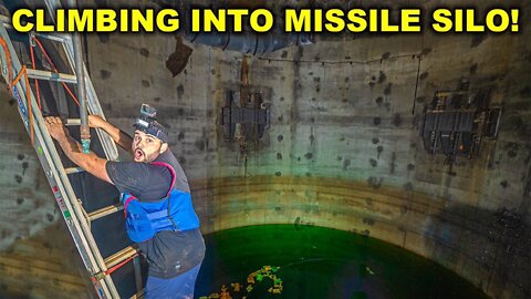 I attempt to climb into the underground missile silo for the first time.