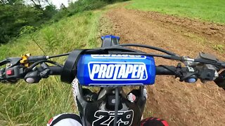 Riding a 2020 Yamaha YZ450f on my turn track (Freshly Tilled)