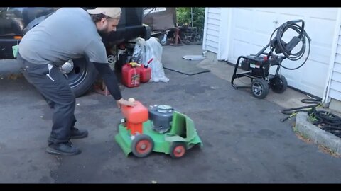 $50 Lawn Boy 2 Stroke Lawn Mower Remote Orange Tank and Wheel$$$ Seller is LIAR LIAR PANTS ON FIRE?