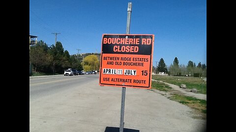Construction On Boucherie Rd In West Kelowna (Road Closed From April 11 to July 15 2023)