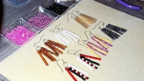 Making Dangle Earrings from my bead stash