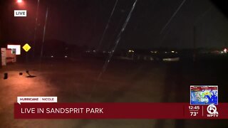 Sandsprit Park in Stuart inundated by storm surge from Hurricane Nicole