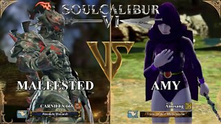 Malfested (CARNIFEX 665) VS Amy (Âmesang) (SoulCalibur™ VI: Online)