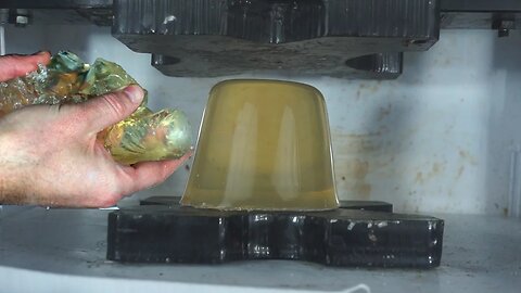 Ballistic Gel Crushed By Hydraulic Press And Exploded By Bomb