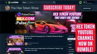 Hex Token Youtube Channel Now On Rumble! Subscribe Today!