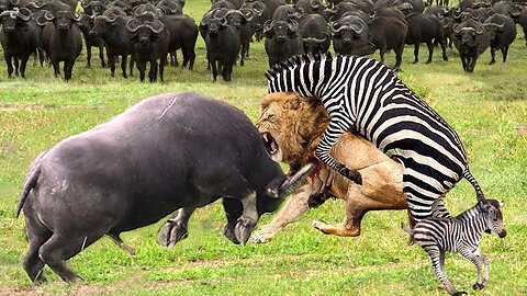 Lion Killing Cape Buffalo 2