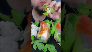 SPRING ROLLS EATING SOUNDS NO TALKING