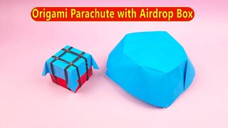Origami Parachute with Airdrop Box/DIY Easy Paper Crafts