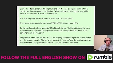 I DO NOT CONSENT [62%] - ReformUK got 4.9% Britain First 0.7% Labour 17%