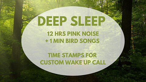 12 Hour Pink Noise. Followed by Birdsong Wakeup Call