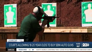 Courts allowing 18-20 year-olds to buy semi-automatic guns