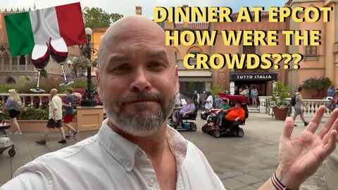 Summer Crowds at Epcot & Dinner at Tutto Italia