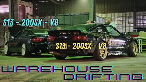 INSANE Drifting in a SMALL warehouse - Nissan s13 v8