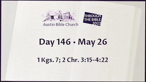 Through the Bible 2022 (Day 146)