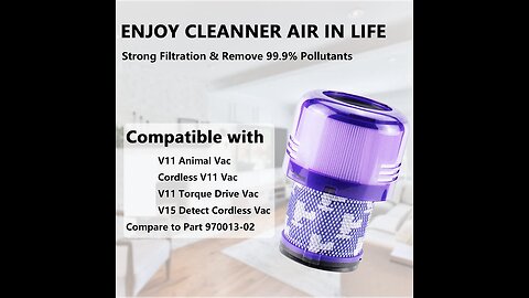 Click the Link in the Description For Amazon Deals! 4 Pack Filters Replacement for Dyson V11 Co...