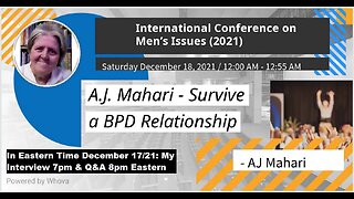 International Conference on Men's Issues 2021 - A.J. Mahari Live Q & A & Interview
