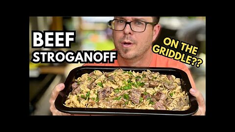 CAN YOU MAKE Beef Stroganoff ON THE GRIDDLE??? Let's try it out! Homemade Beef Stroganoff