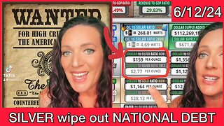 Will SILVER wipe out NATIONAL DEBT? US DEBT CLOCK DECODE. Stellar. END the FED. 6/12/24