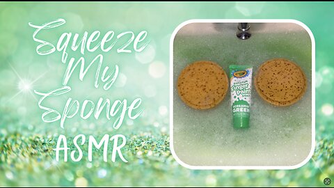 Gorgeous Green Settled Suds Water Rinse Sponge Squeezing ASMR #SqueezeMySponge Part 2