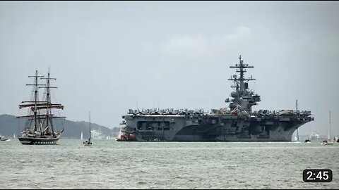 🇺🇸🇬🇧 USS George H W Bush Aircraft Carrier CVN77 Visits Portsmouth England 2017