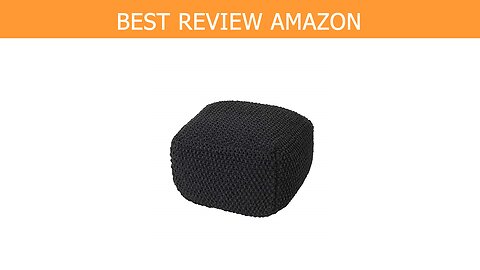 Joyce Knitted Cotton Square Pouf Review