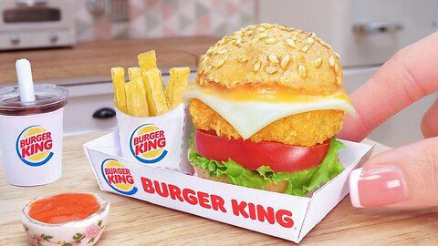 Amazing Miniature Burger King Recipe | Delicious Tiny Fast Food Making by Miniature Cooking