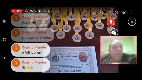 Ao vivo Medalha do Bicentenario da independência do Brasil está sendo vendido no IBI
