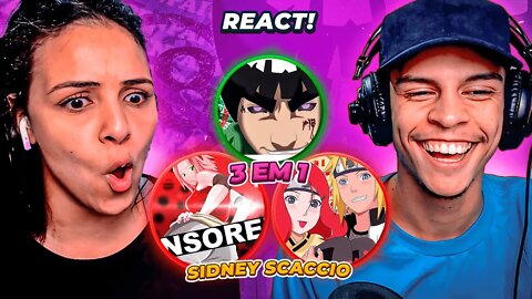 (3 em 1) Sidney Scaccio | Pique Safadinha | Minato e Kushina | Maito Gai | [ React Rap Nerd ] 🔞