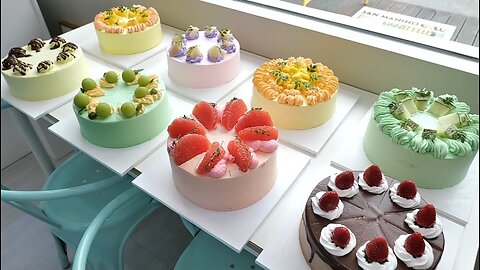 How Fresh Fruits Cakes are Made | Korean Dessert