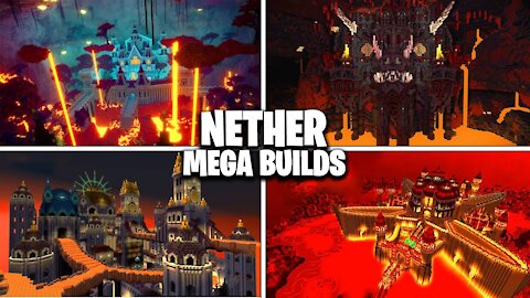 BEST Nether Bases & Transformations in Minecraft! (Nether MEGA BASE)