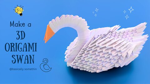 The 3D Origami Swan: A Beautiful and Easy-to-Make Papercraft #shorts