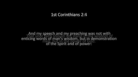 1st Corinthians Chapter 2