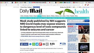 EXPOSED: MASKS CAUSE CANCER! - Government Acknowledges Cancer & DNA Altering Chemicals In Masks!