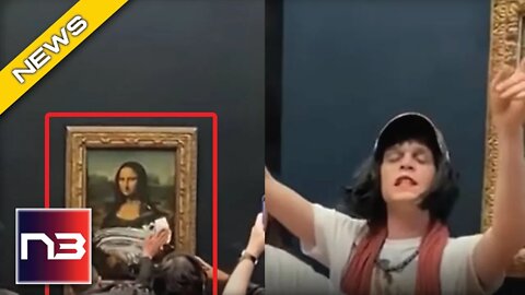 Eco Fanatic Walks Up To The Mona Lisa, Then Suddenly Does Something DIRTY