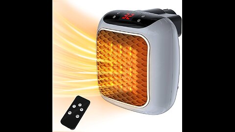 Portable Heaters 800W, PTC Ceramic Heaters Thermostat 12H Timing Touch & Remote Control
