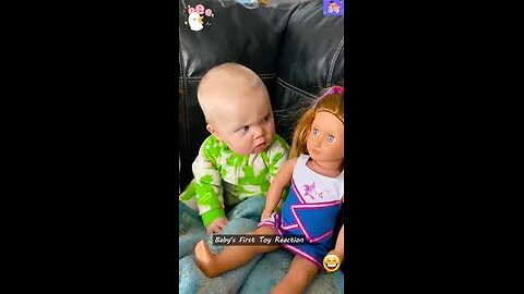 Baby's First Toy Reaction #baby #babytiktok #babylove #babyfever #funnybaby