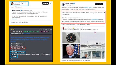 Q 3330 4/27/2019 Pence CoS + Wife FBI 302 FISA (spy) > Flynn