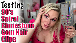 Testing out 90's Spiral Rhinestone Gem Hair Clipc | Code Jessica10 saves you Money Approved Vendors