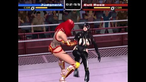 Rumble Roses - Evil Rose vs Judgment - First to do submission wins
