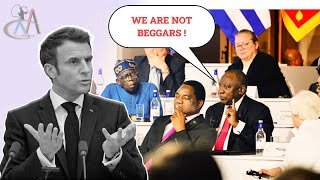 Breaking: African Leaders Reaction in France, Ramaphosa told Macron Africa we are not beggars!