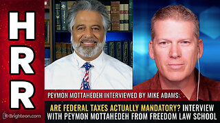 Are federal taxes actually mandatory? Interview with Peymon Mottahedeh