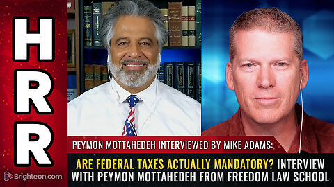 Are federal taxes actually mandatory? Interview with Peymon Mottahedeh