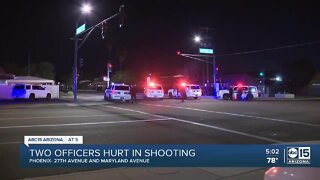 Two officers injured during shooting