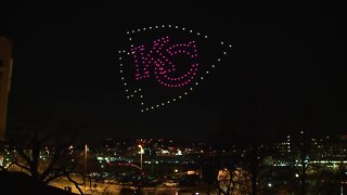 Drone light show illuminates KC sky ahead of AFC Championship