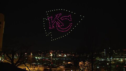 Drone light show illuminates KC sky ahead of AFC Championship