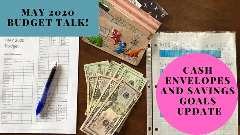 MAY 2020 BUDGETING, STUFFING OUR CASH ENVELOPES AND SAVINGS GOALS UPDATE! DEBT FREE JOURNEY VLOG.
