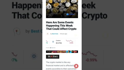 Events Happening This Week That Could Affect Crypto #cryptomash @everythinghindi @nehanagar