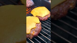 Monster Bacon Cheddar Infused Barbecue Hamburgers #Shorts