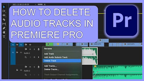 How to delete entire audio tracks in Premiere Pro